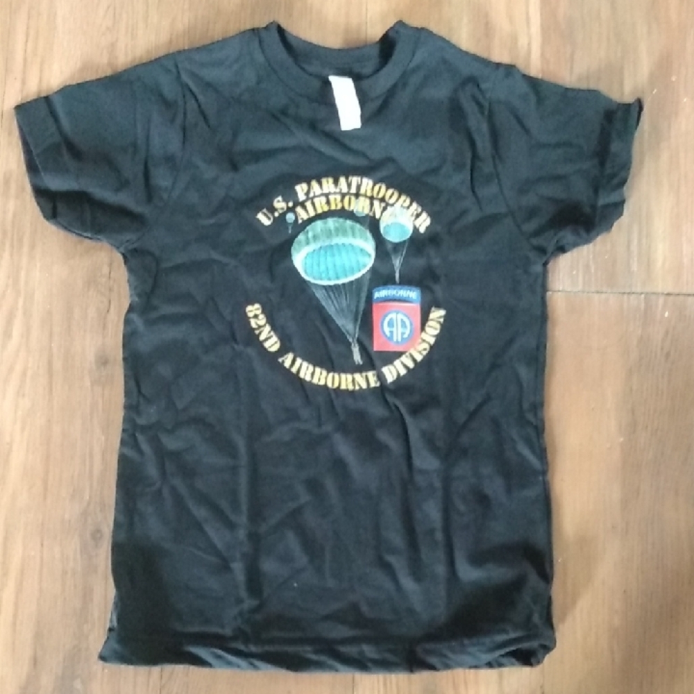 U.S. Paratrooper Airborne Kids T-Shirt - Black